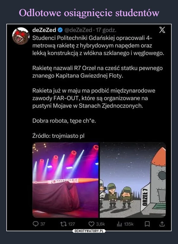 
    Odlotowe osiągnięcie studentów
