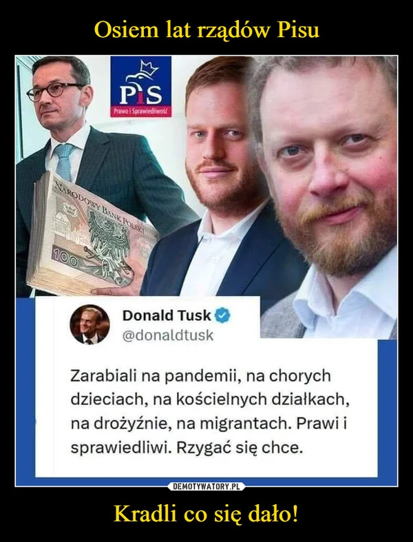 Osiem lat rządów Pisu Kradli co się dało!