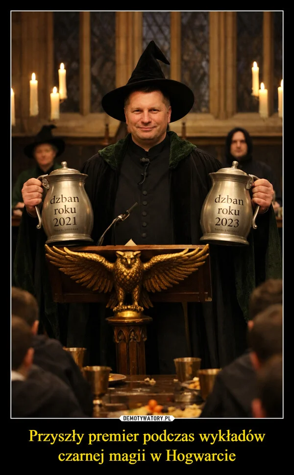 
    Przyszły premier podczas wykładów czarnej magii w Hogwarcie