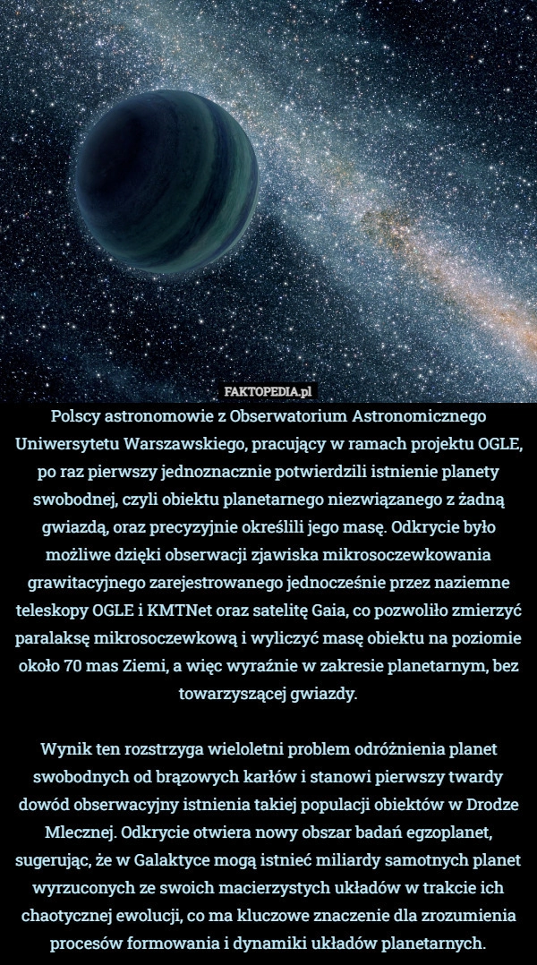 
    Polscy astronomowie z Obserwatorium Astronomicznego Uniwersytetu Warszawskiego,