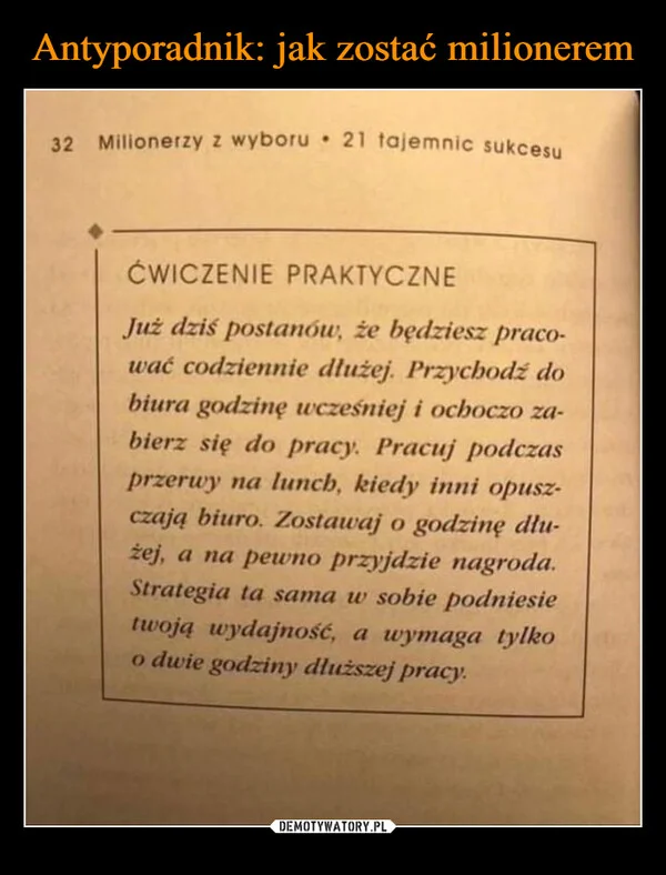 
    Antyporadnik: jak zostać milionerem