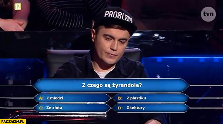 
    Milionerzy pro8l3m z czego są żyrandole z miedzi plastiku złota tektury