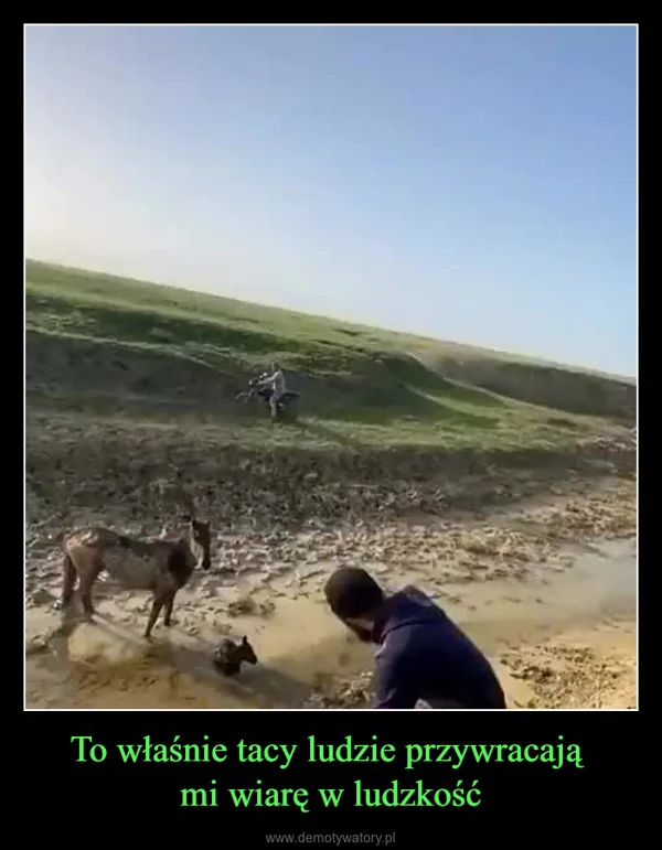 To właśnie tacy ludzie przywracają mi wiarę w ludzkość