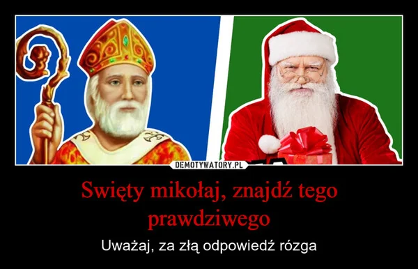 Swięty mikołaj, znajdź tego prawdziwego