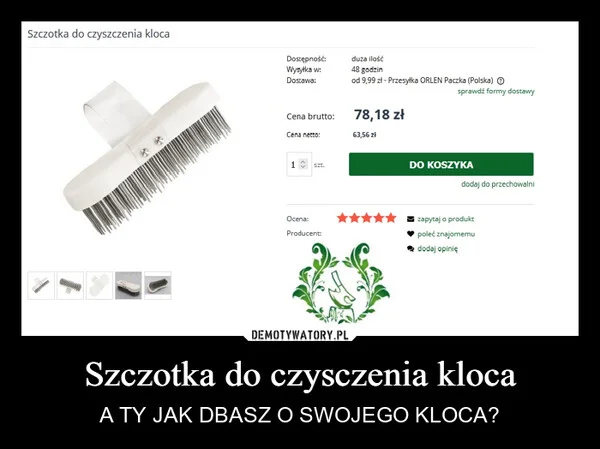 
    Szczotka do czysczenia kloca