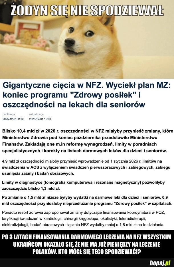 Żodyn się nie spodziewał