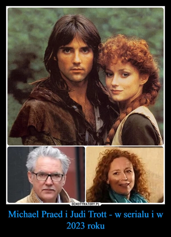 
    Michael Praed i Judi Trott - w serialu i w 2023 roku