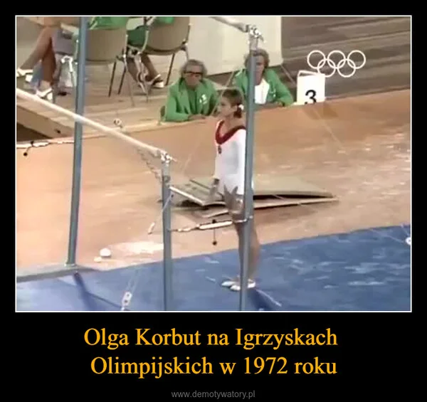 Olga Korbut na Igrzyskach Olimpijskich w 1972 roku