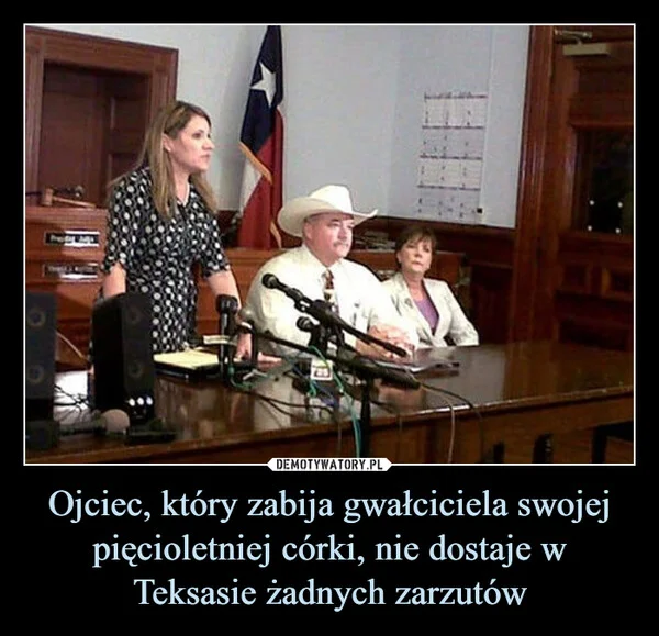 Ojciec, który zabija gwałciciela swojej pięcioletniej córki, nie dostaje w Teksasie żadnych zarzutów