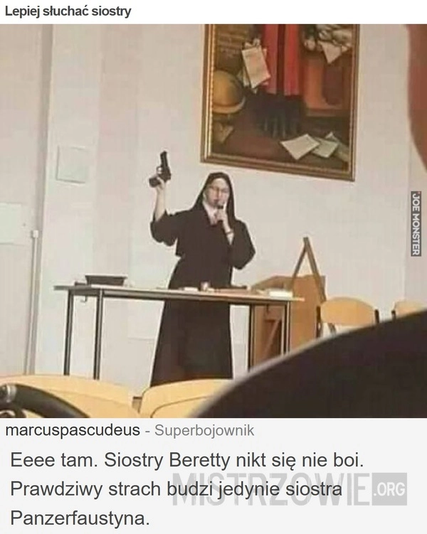 
    Lepiej słuchać siostry