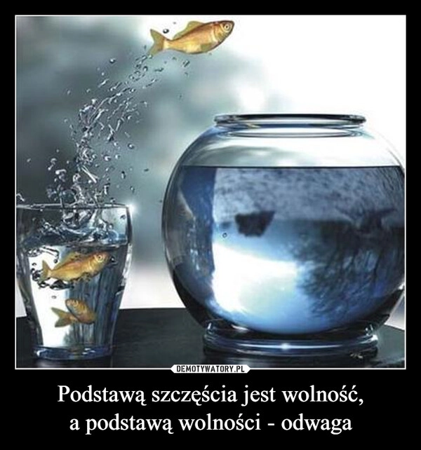 
    Podstawą szczęścia jest wolność,
a podstawą wolności - odwaga