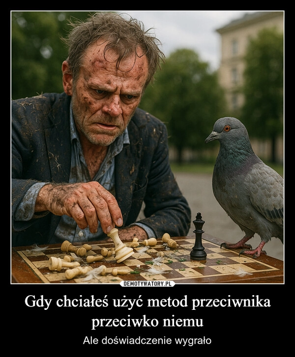 
    Gdy chciałeś użyć metod przeciwnika przeciwko niemu