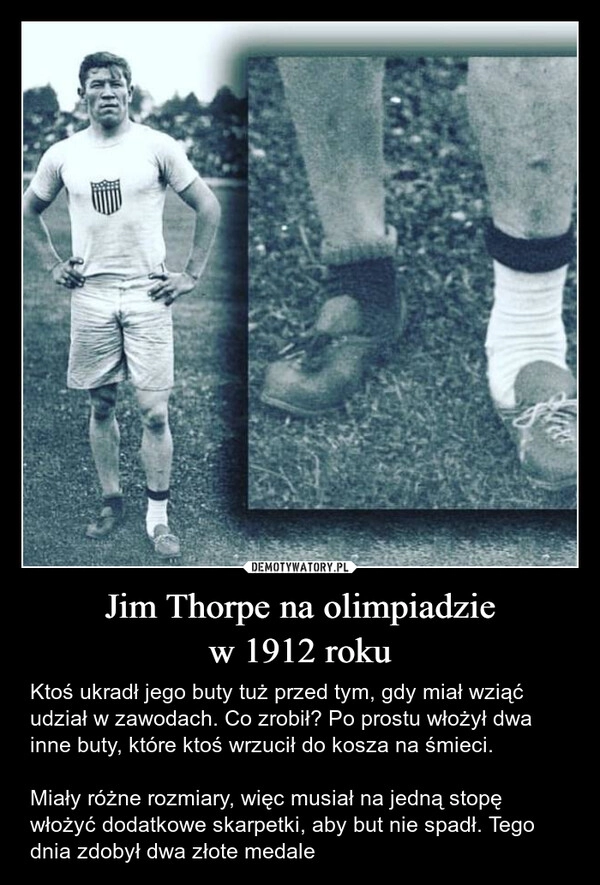 
    Jim Thorpe na olimpiadzie
w 1912 roku