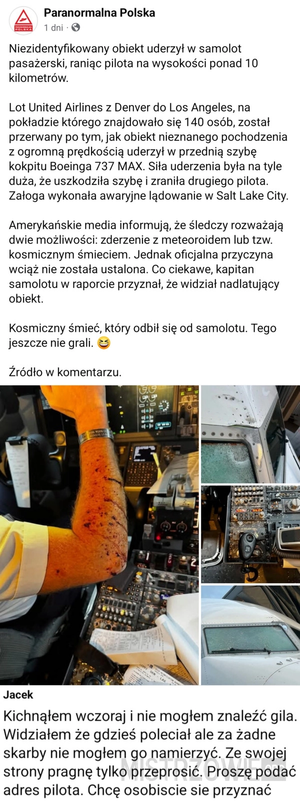 Niezidetyfikowany obiekt