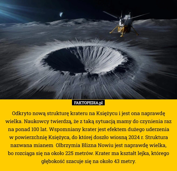 
    Odkryto nową strukturę krateru na Księżycu i jest ona naprawdę wielka. Naukowcy