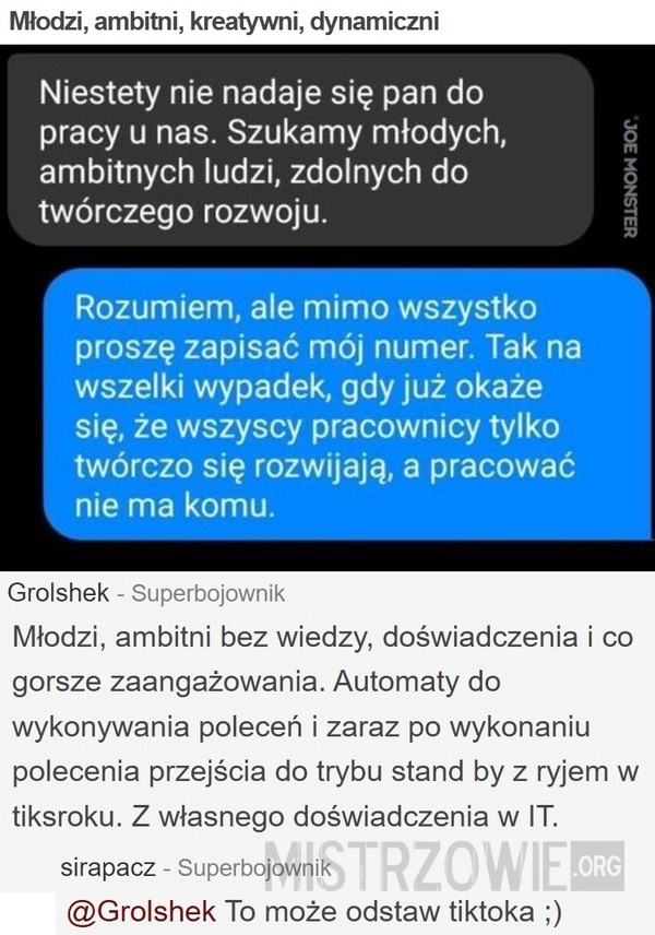
    Młodzi, ambitni, kreatywni, dynamiczni