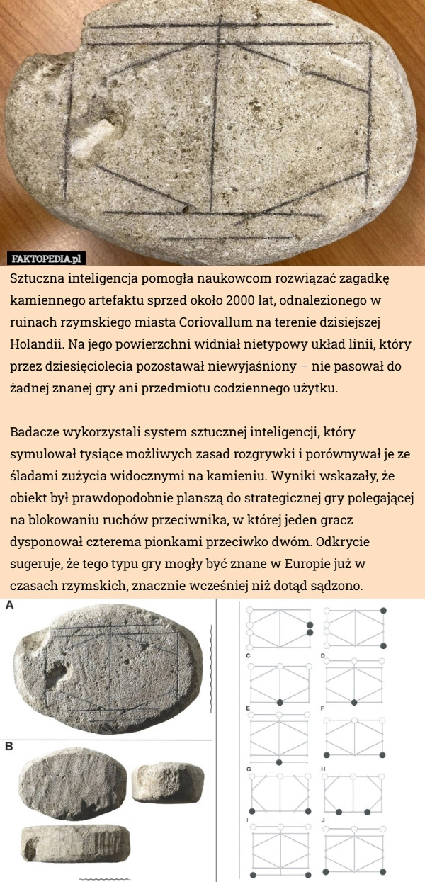 
    Sztuczna inteligencja pomogła naukowcom rozwiązać zagadkę kamiennego artefaktu...