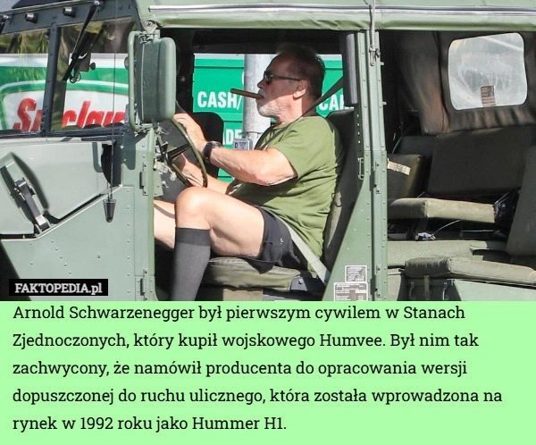 
    Arnold Schwarzenegger był pierwszym cywilem w Stanach Zjednoczonych, który