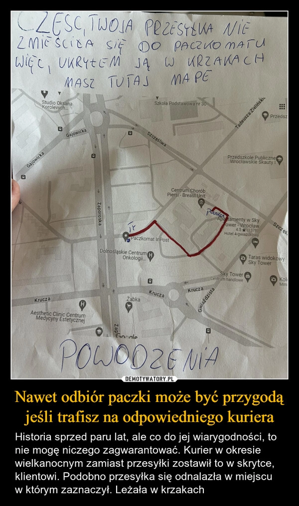 
    Nawet odbiór paczki może być przygodą jeśli trafisz na odpowiedniego kuriera