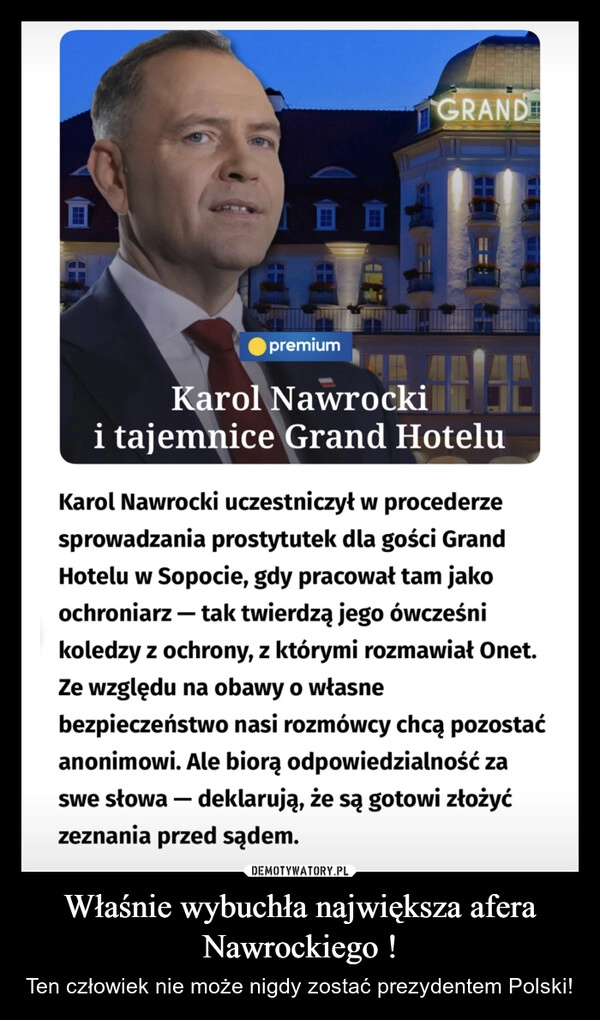 
    Właśnie wybuchła największa afera Nawrockiego !