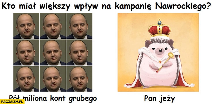 
    Kto miał większy wpływ na kampanię Nawrockiego pół miliona kont grubego Matecki czy pan Jerzy jeżyk