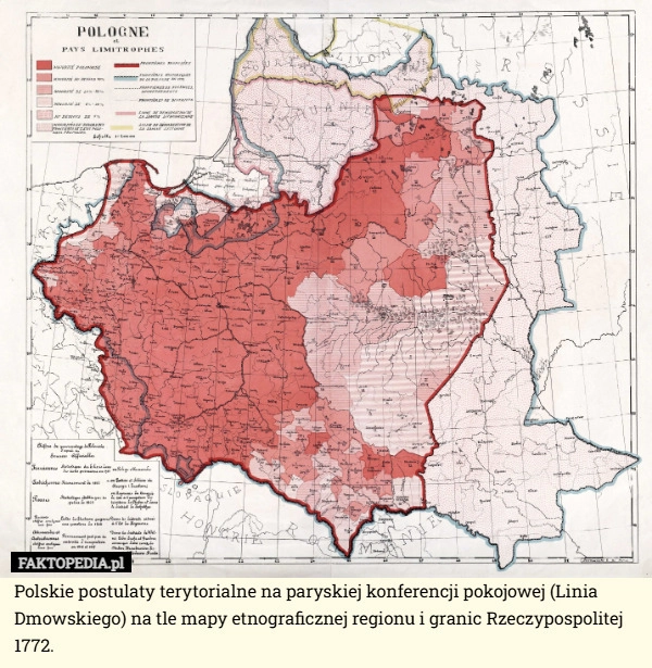 
    Polskie postulaty terytorialne na paryskiej konferencji pokojowej (Linia