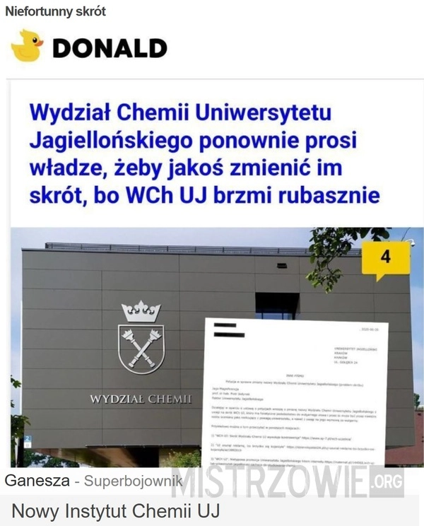 
    Niefortunny skrót