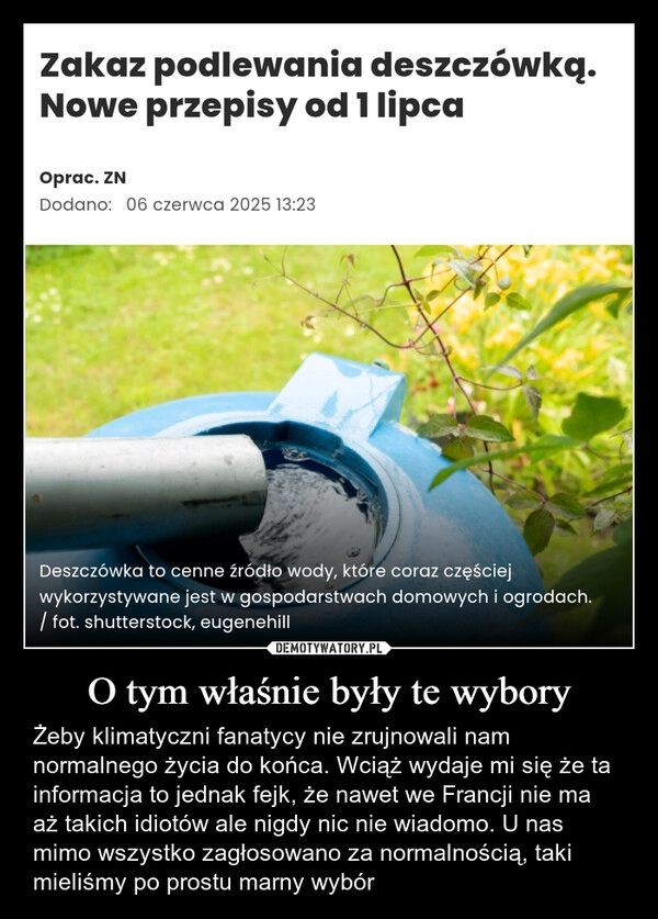 O tym właśnie były te wybory
