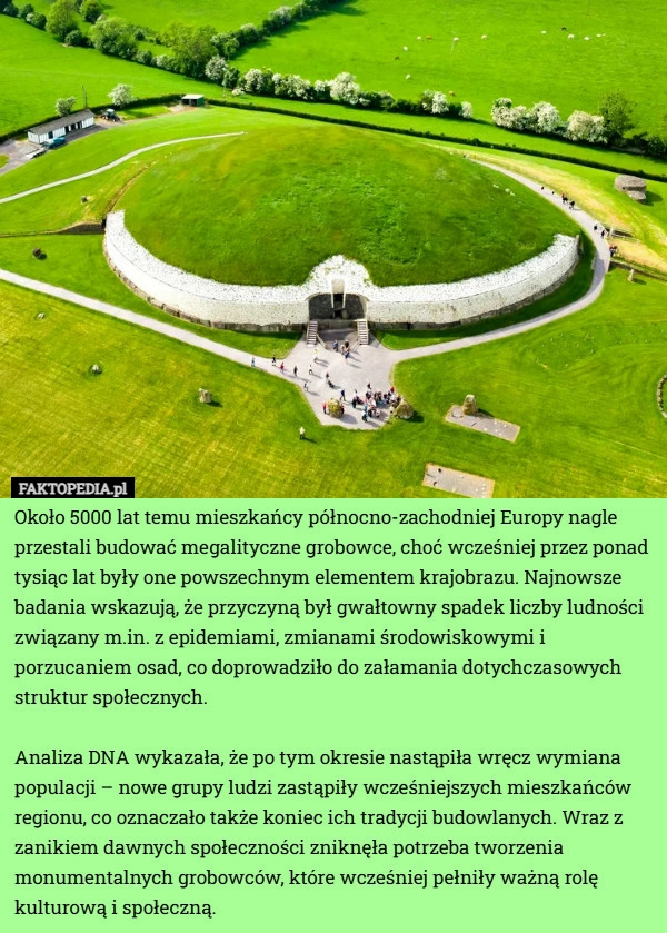 Około 5000 lat temu mieszkańcy północno-zachodniej Europy nagle przestali