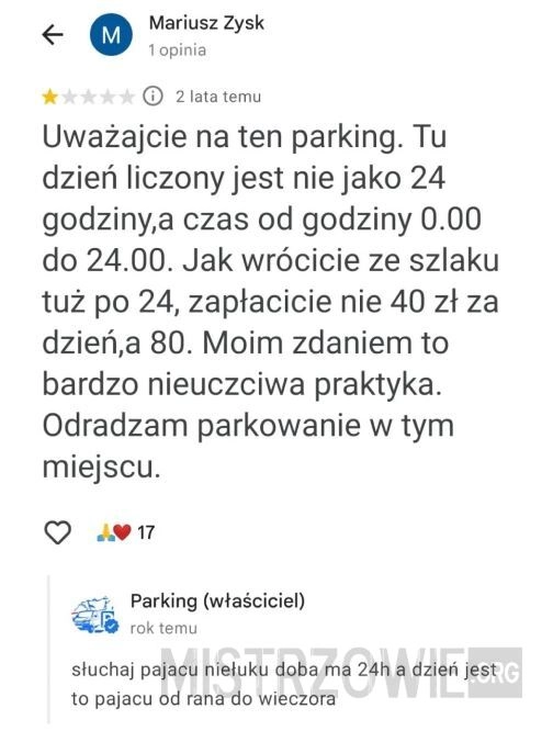 
    Parkujesz o 23, odbierasz auto o 1, płacisz za 2 dni