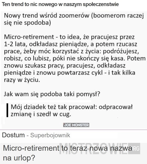 
    Ten trend to nic nowego w naszym społeczenstwie