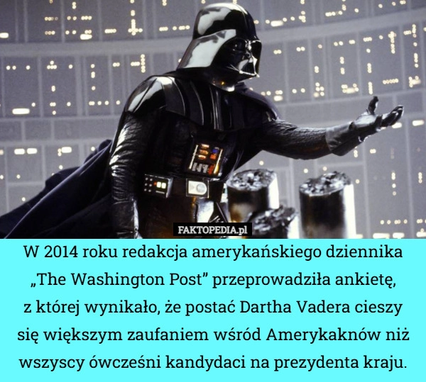 
    W 2014 roku redakcja amerykańskiego dziennika „The Washington Post” przeprowadziła