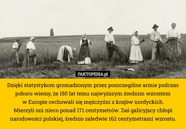 
    Dzięki statystykom gromadzonym przez poszczególne armie podczas poboru wiemy,