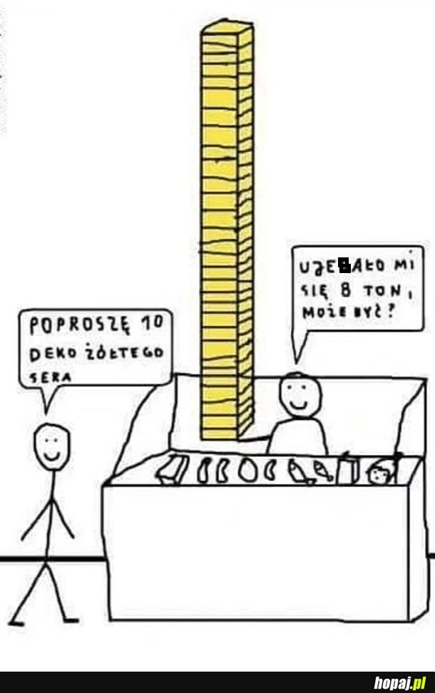 Każda pani krojąca coś w sklepie