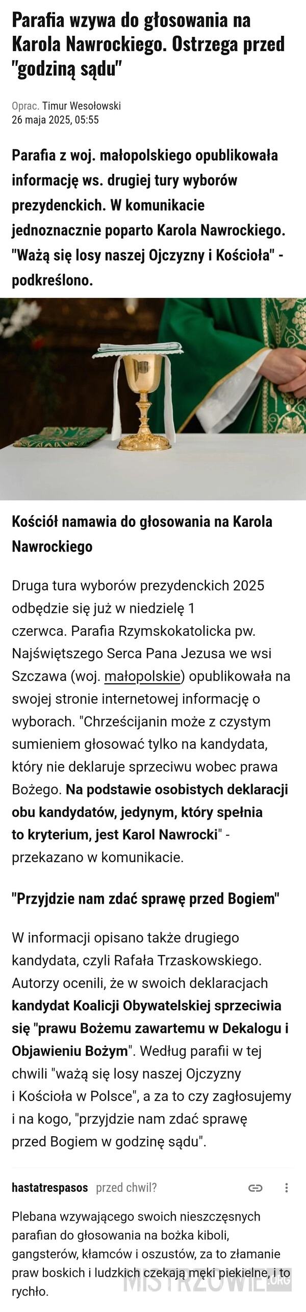 
    Parafia wzywa