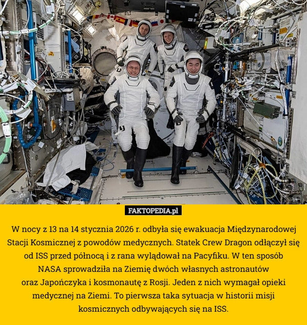 W nocy z 13 na 14 stycznia 2026 r. odbyła się ewakuacja Międzynarodowej