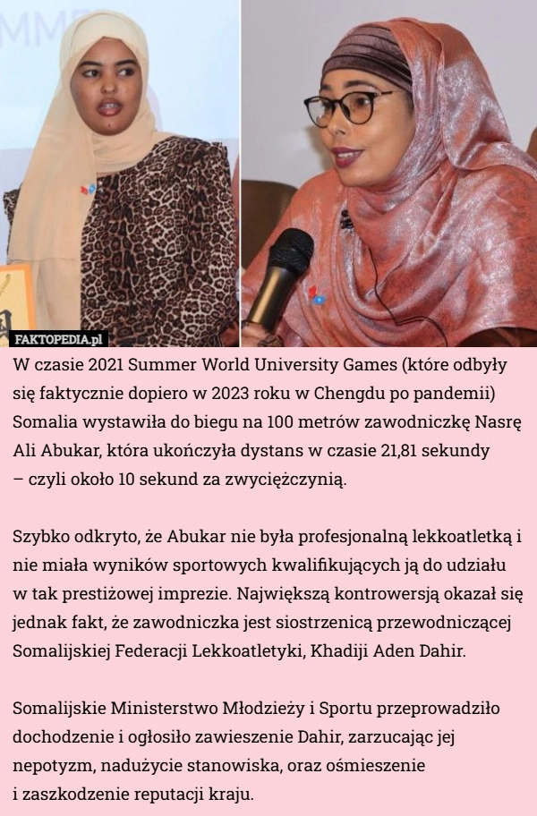 
    W czasie 2021 Summer World University Games (które odbyły się faktycznie...