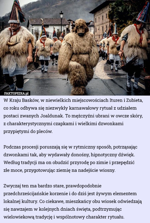 
    W Kraju Basków, w niewielkich miejscowościach Ituren i Zubieta, co roku...