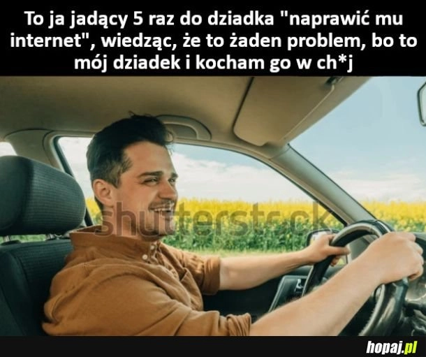 
    To ja jadący do dziadka
