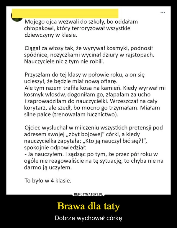 
    Brawa dla taty