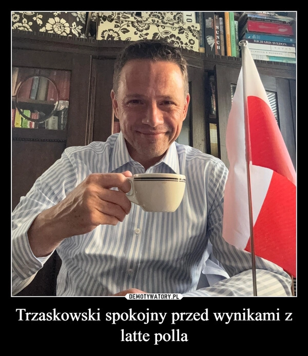 
    Trzaskowski spokojny przed wynikami z latte polla