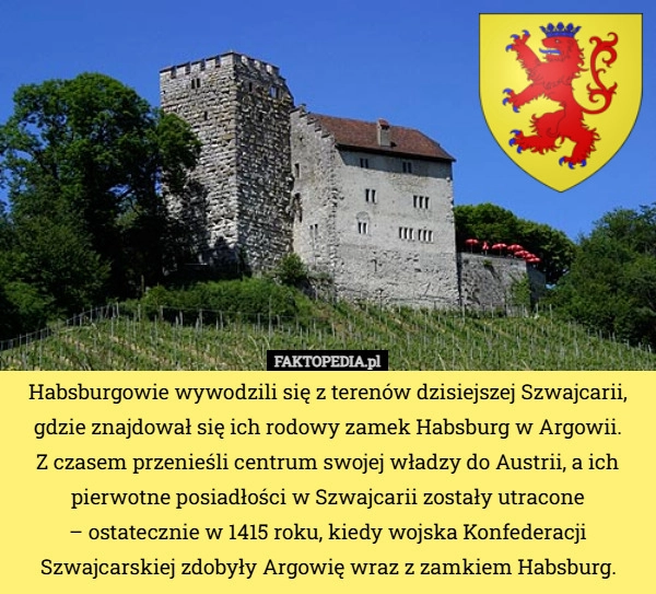 
    Habsburgowie wywodzili się z terenów dzisiejszej Szwajcarii, gdzie znajdował...