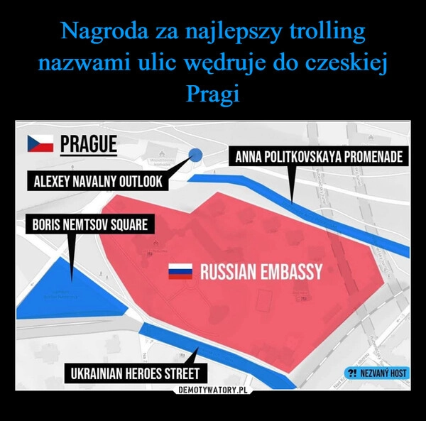 
    Nagroda za najlepszy trolling nazwami ulic wędruje do czeskiej Pragi