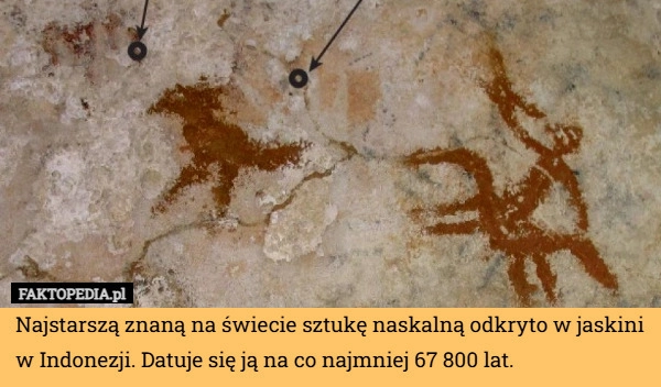 
    Najstarszą znaną na świecie sztukę naskalną odkryto w jaskini w Indonezji.