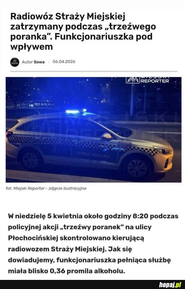 Trzeźwy poranek na pełnej