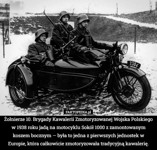 
    Żołnierze 10. Brygady Kawalerii Zmotoryzowanej Wojska Polskiego w 1938 roku