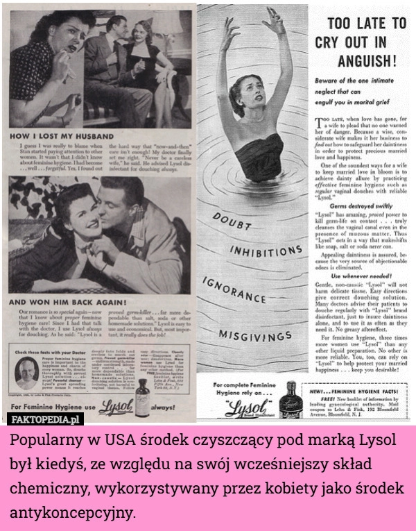 
    Popularny w USA środek czyszczący pod marką Lysol był kiedyś, ze względu