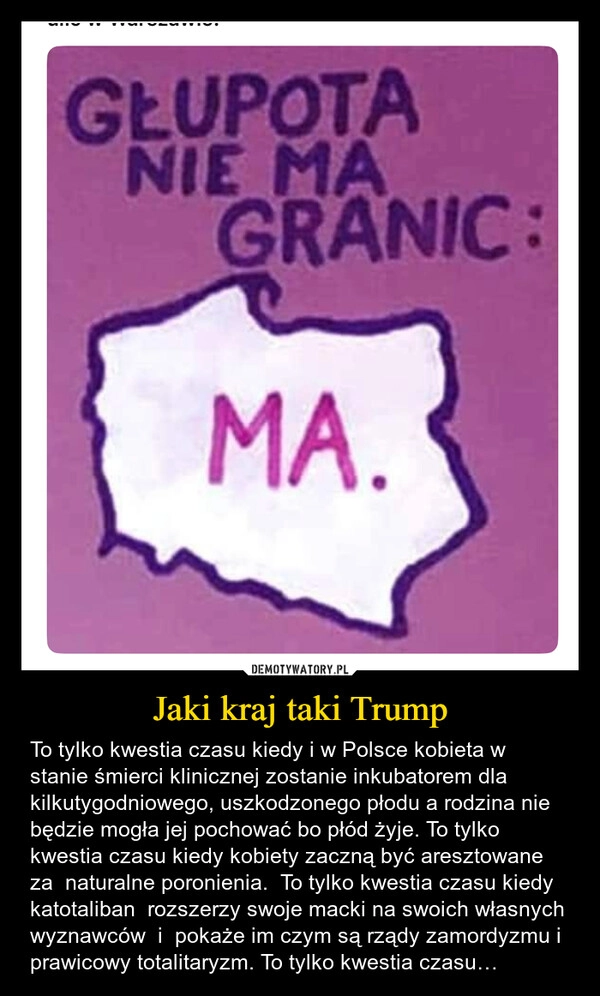 
    Jaki kraj taki Trump