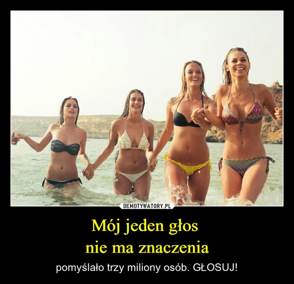 
    Mój jeden głos 
nie ma znaczenia