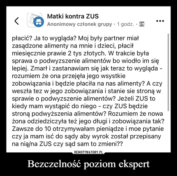 
    Bezczelność poziom ekspert